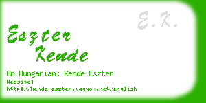 eszter kende business card